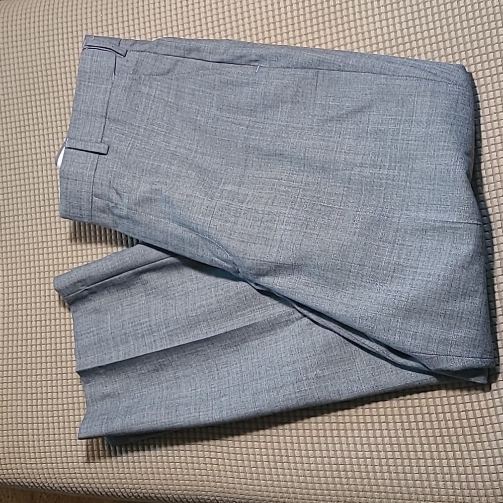 Bert Pulitzer Edison Mens 34 x 30 classic wool gray and black dress slacks pants